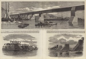 Victoria-broen over St Lawrence i Montreal